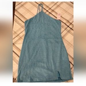 Wild Fable Women's Azure Blue Sleeveless Side Slit Bodycon Dress -  XL N…